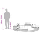 vidaXL fekete polyrattan és tömör akácfa jakuzzi-keret