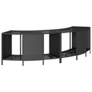 vidaXL fekete polyrattan és tömör akácfa jakuzzi-keret