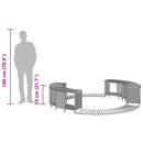 vidaXL fekete polyrattan és tömör akácfa jakuzzi-keret