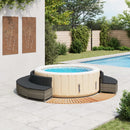 vidaXL szürke polyrattan és tömör akácfa jakuzzi-keret