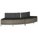 vidaXL szürke polyrattan és tömör akácfa jakuzzi-keret