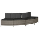 vidaXL szürke polyrattan és tömör akácfa jakuzzi-keret