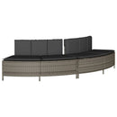 vidaXL szürke polyrattan és tömör akácfa jakuzzi-keret