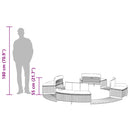 vidaXL szürke polyrattan és tömör akácfa jakuzzi-keret