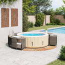 vidaXL szürke polyrattan és tömör akácfa jakuzzi-keret