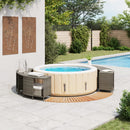 vidaXL szürke polyrattan és tömör akácfa jakuzzi-keret
