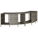 vidaXL szürke polyrattan és tömör akácfa jakuzzi-keret