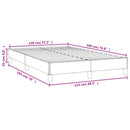 vidaXL ágykeret matrac nélkül sötétbarna 120x190 cm szövet