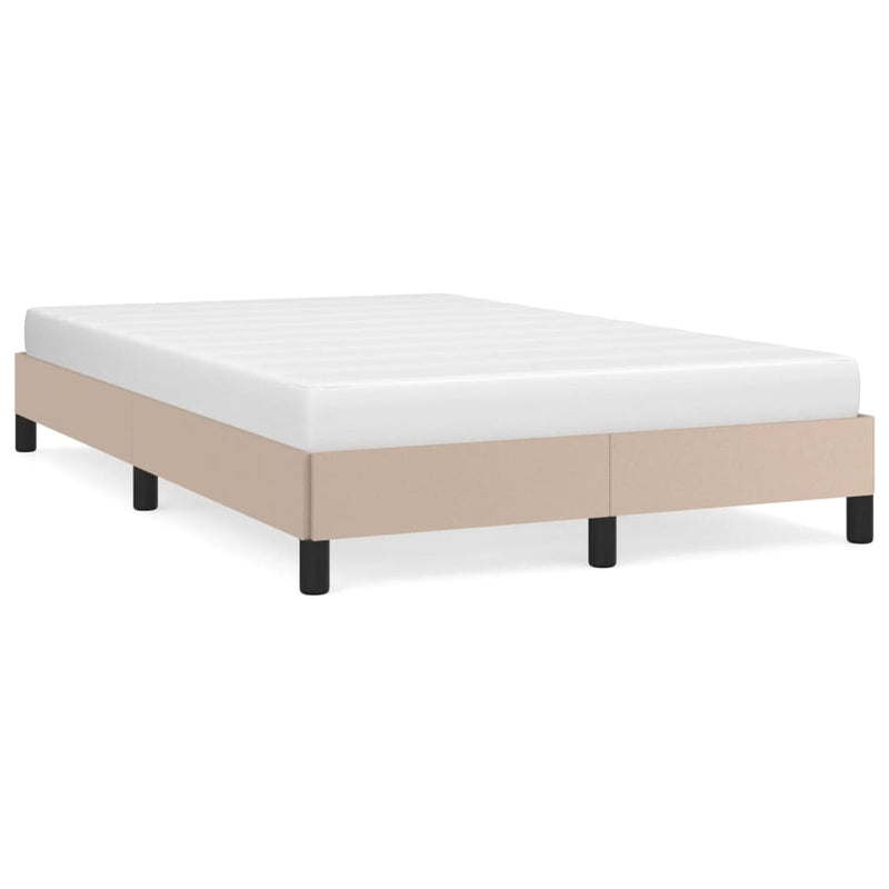 vidaXL ágykeret matrac nélkül cappuccino színű 120x190 cm műbőr