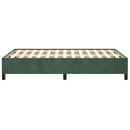 vidaXL ágykeret matrac nélkül sötétzöld 120x190 cm bársony