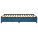 vidaXL ágykeret matrac nélkül sötétkék 120x190 cm bársony