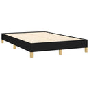 vidaXL fekete szövet rugós ágy matraccal 120 x 190 cm