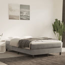 vidaXL világosszürke bársony rugós ágy matraccal 120 x 190 cm