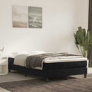 vidaXL fekete bársony rugós ágy matraccal 120x190 cm