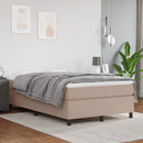 vidaXL cappuccino színű műbőr rugós ágy matraccal 120 x 190 cm