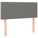 vidaXL sötétszürke szövet rugós ágy matraccal 120 x 190 cm