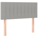 vidaXL világosszürke szövet rugós ágy matraccal 120 x 190 cm