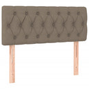 vidaXL tópszínű szövet rugós ágy matraccal 120 x 190 cm