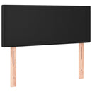 vidaXL fekete műbőr rugós ágy matraccal 120x190 cm