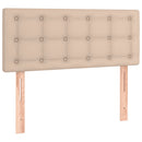 vidaXL cappuccino színű műbőr rugós ágy matraccal 120 x 190 cm