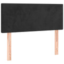 vidaXL fekete bársony rugós ágy matraccal 120x190 cm