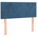 vidaXL sötétkék bársony rugós ágy matraccal 120x190 cm