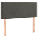 vidaXL sötétszürke bársony rugós ágy matraccal 120x190 cm
