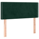 vidaXL sötétzöld bársony rugós ágy matraccal 120x190 cm