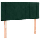 vidaXL sötétzöld bársony rugós ágy matraccal 120x190 cm
