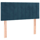 vidaXL sötétkék bársony rugós ágy matraccal 120x190 cm