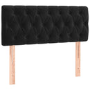 vidaXL fekete bársony rugós ágy matraccal 120x190 cm