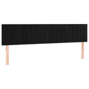 vidaXL fekete bársony rugós ágy matraccal 120x190 cm