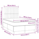 vidaXL sötétkék bársony rugós ágy matraccal 120x190 cm