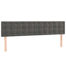 vidaXL sötétszürke bársony rugós ágy matraccal 120x190 cm