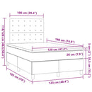 vidaXL fekete bársony rugós ágy matraccal 120x190 cm