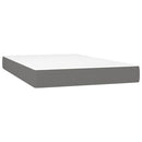 vidaXL sötétszürke szövet rugós és LED-es ágy matraccal 120x190 cm