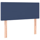 vidaXL kék szövet rugós és LED-es ágy matraccal 120x190 cm