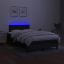 vidaXL fekete szövet rugós és LED-es ágy matraccal 120x190 cm