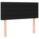 vidaXL fekete szövet rugós és LED-es ágy matraccal 120x190 cm