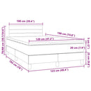 vidaXL sötétszürke szövet rugós és LED-es ágy matraccal 120 x 190 cm