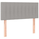 vidaXL világosszürke szövet rugós és LED-es ágy matraccal 120x190 cm