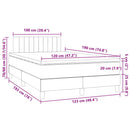 vidaXL kék szövet rugós és LED-es ágy matraccal 120x190 cm