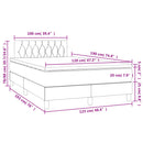 vidaXL sötétszürke szövet rugós és LED-es ágy matraccal 120x190 cm