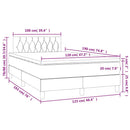 vidaXL fekete szövet rugós és LED-es ágy matraccal 120x190 cm