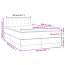 vidaXL sötétszürke szövet rugós és LED-es ágy matraccal 120x190 cm