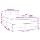 vidaXL fekete szövet rugós és LED-es ágy matraccal 120x190 cm