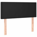 vidaXL fekete műbőr rugós és LED-es ágy matraccal 120x190 cm