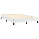 vidaXL fehér műbőr rugós és LED-es ágy matraccal 120x190 cm