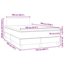 vidaXL fehér műbőr rugós és LED-es ágy matraccal 120x190 cm