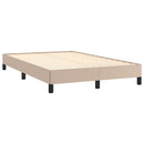 vidaXL cappuccino színű műbőr rugós és LED-es ágy matraccal 120x190 cm